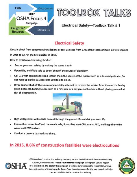 electrical tool box talk|free printable toolbox talks.